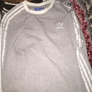 adidas grey long sleeved shirt